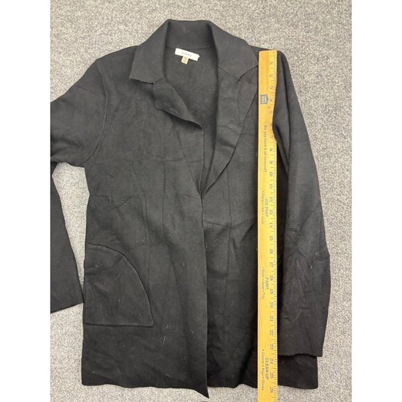 Sioni Cardigan Women's Medium Black Blazer Open Front Pockets Knit Cotton - Picture 4 of 8